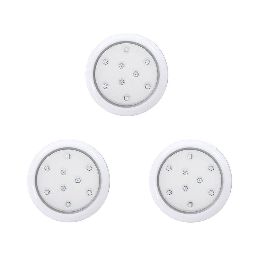Kit 3 Luminária De Piscina Led Branco 9W 125Mm Corpo Branco