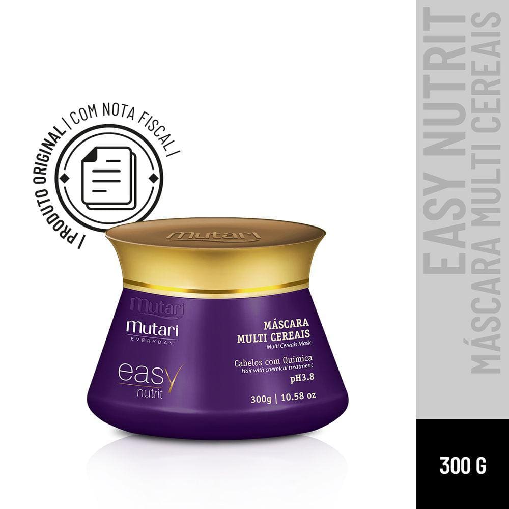 Máscara Cabelos Danificados Multi Cereais Mutari - 300g