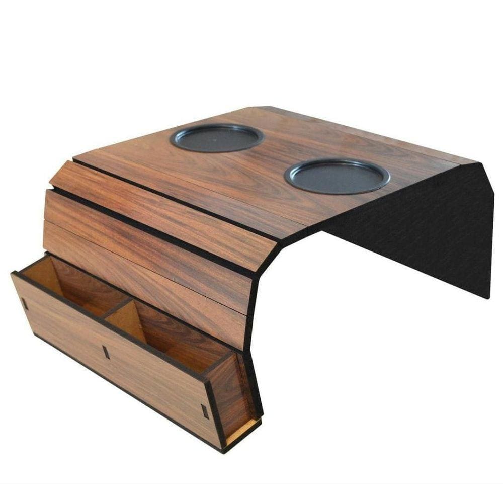 Suporte Porta Copos Com Porta Controle Braço Sofá Casa