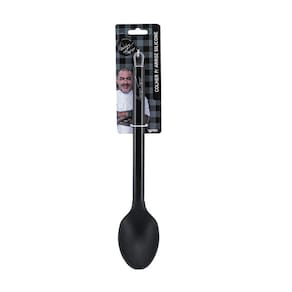 Colher de Arroz Silicone Black Cabo Inox Premium Henrique Fogaça 33cm - Yazi