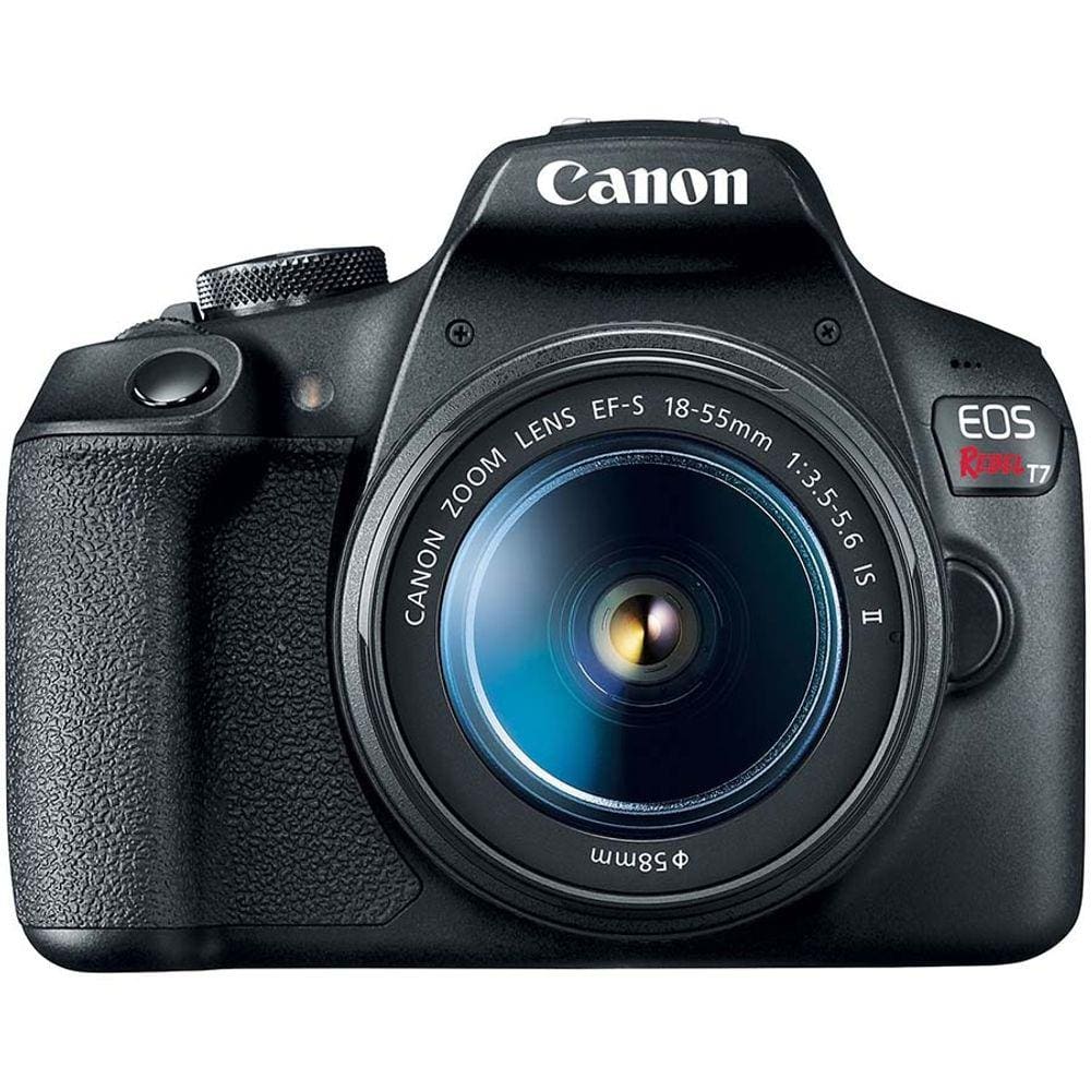 Câmera DSLR Canon EOS Rebel T7+ Plus com lente 18-55mm IS II