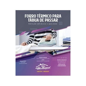 Capa Para Tabua De Passar Roupa Forro Termico 1,40M Algodao