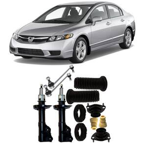 Amortecedor + Kit Batente + Bieleta Honda New Civic Dianteira 2006 Até 2011 O Par