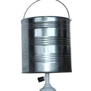 Chuveiro Balde Galvanizado Portatil 16Lt Pesca Camping Obras