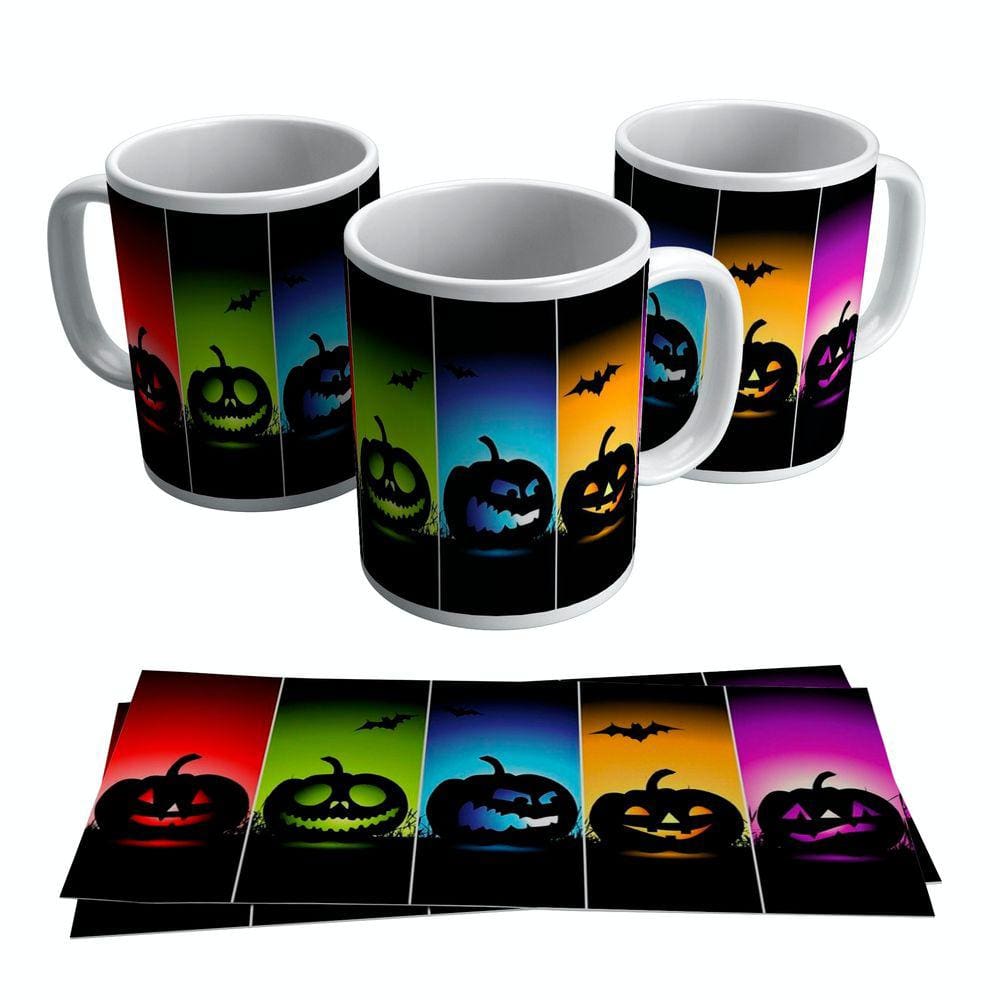 Caneca Dia Das Bruxas Happy Halloween Abóboras 325ml