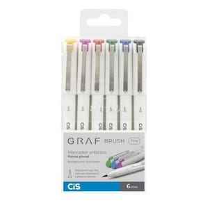 Caneta Cis Graf Brush Fine Com 06 Unidades