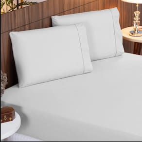 Jogo De Lençol Cama Casal 400 Fios Ponto Palito 3 Peças Casal Royal Casa Dona