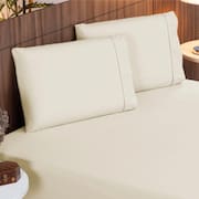 Jogo De Lençol Cama Casal 400 Fios  Ponto Palito 3 Peças Casal Royal Casa Dona
