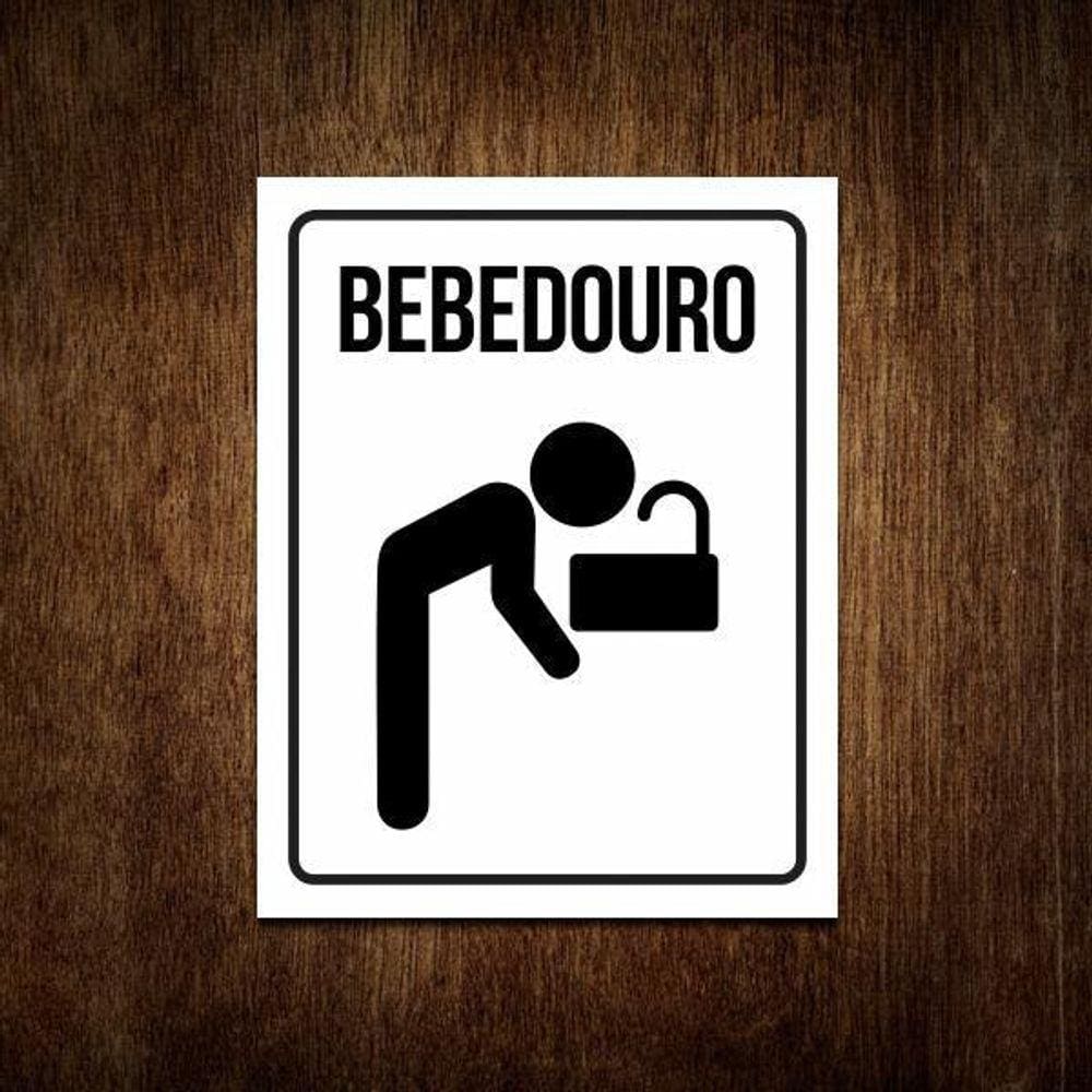 Placa Sinalização Bebedouro Construção Beber Aguá 27X35