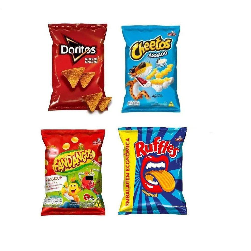 Kit 5 Salgadinho Cheetos Patas Anitta Cheddar Wow 61G