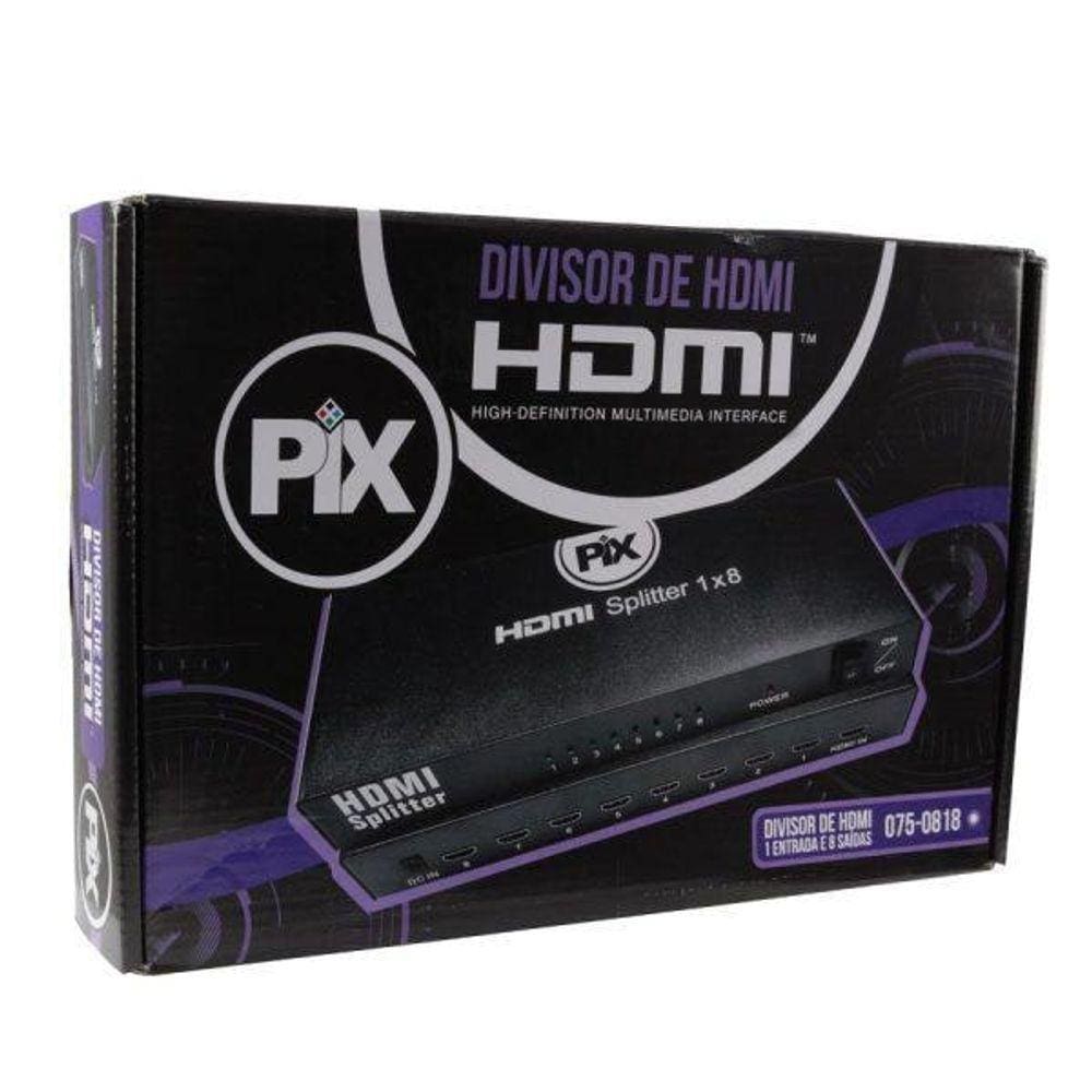 Divisor de Vídeo HDMI 1 Entrada para 8 Saídas 1.4