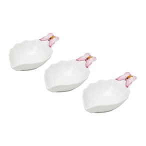 Conjunto 3 Bowls Porcelana Borboletas 13X7X3Cm - Wolff