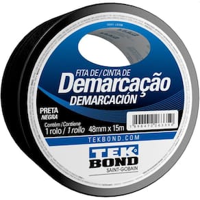 Fita Para Demarcação De Solo Pvc Preta 48Mmx15M
