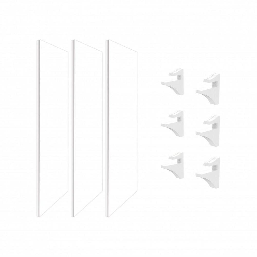 Kit Prat Studio Mdp Pint Uv 60X25 B 3Cj C/Sup Plast Branco