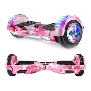 Hoverboard Overboard Skate Elétrico Led Rosa Camuflado Nº26