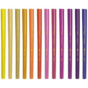 Brush Pen 12 Cores Ponta Dupla Hidrocor Tris Vibe Entardecer