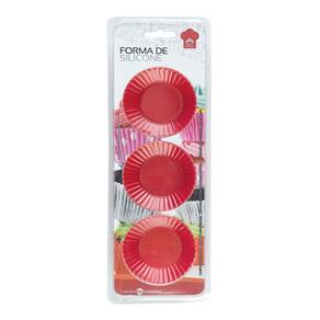Forma Em Silicone para Cupcake Muffins Empadas 6 Unidades