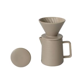 Bule Suporte Para Filtro E Tampa Cerâmica Branca 600Ml Wolff