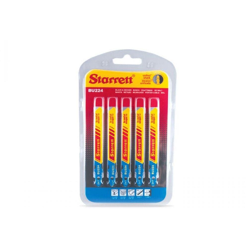 Lâminas de serra tico-tico BU224 - Starrett - 5 peças