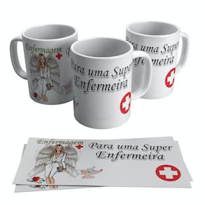 Caneca Enfermagem Uma Super Enfermeira 325ml