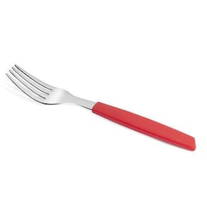 Garfo Mesa Cabo Plastico Vermelho Cx 12 Unidades - Gx4325