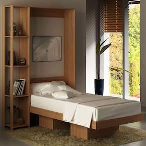 Cama De Solteiro Articulável 4 Prateleiras Amêndoa Cm8013 - Tecno Mobili