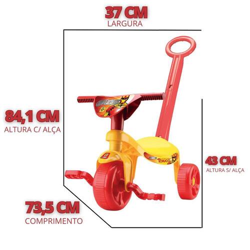 Triciclo Motoca Tchuco Racing Com Som e Haste - Samba Toys