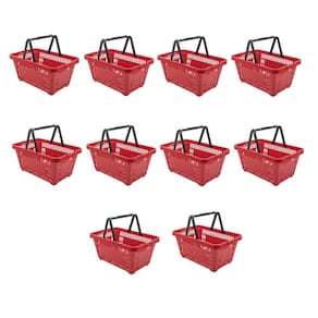 Cesto de Compras D100 Dellaplast 16l 45x29x19 Vermelho Kit10