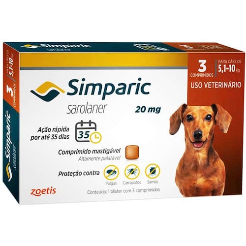 Antipulgas Para Cachorro Simparic De 5 A 10Kg 3 Comprimidos é boa?