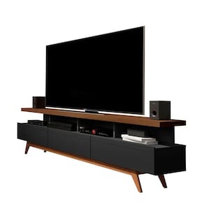 Rack Para TV Até 72" Vivare 1,8 Wood Germai - Black / Freijó
