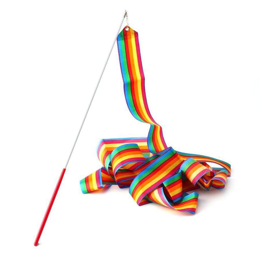 Fita De Ginastica Rítmica Multicor listras com estilete 6 M