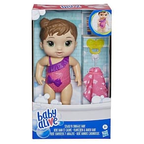 Boneca Baby Alive Banhos Carinhosos Morena - Hasbro E8716