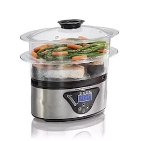 Panela De Vapor Elétrica Hamilton Beach 800W 5,2L Timer 220V