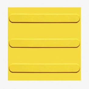 Piso Tátil Boracha Pvc Direcional Amarelo 16 Peças 1M²