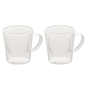 Jogo De 2 Xícaras Parede Dupla De Vidro 100Ml Wolff