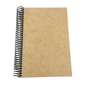 Caderno Capa Mdf Lisa Tamanho M 1/4 - 96 Folhas 20X14 Cm