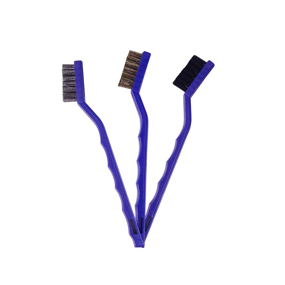 Kit 3 Escovas Detalhamento Nylon Aco Latao  (Vonixx)