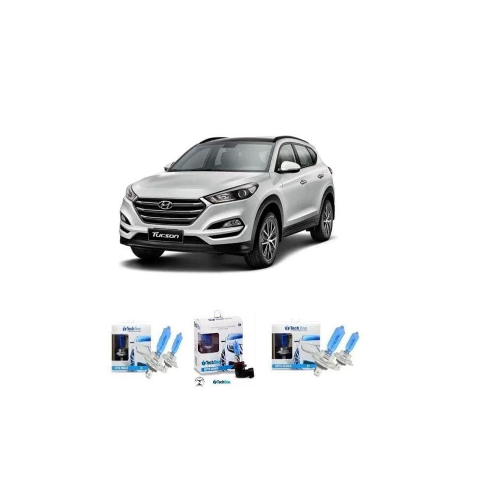 Farol New Tucson 2017 A 2019 Kit Lampada Alto Baixo E Milha