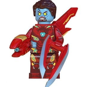 Boneco Blocos De Montar Iron Man Zumbie Marvel Terror