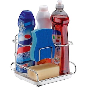 Suporte Porta Detergente Sabão Esponja Aço Cromado Plástico
