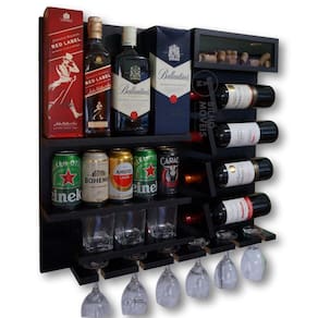 Barzinho  Prateleira Suspensa Bebidas Para Sala Área Gourmet