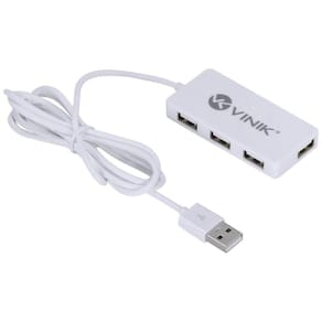 Hub Usb 2.0 Com 4 Portas E 1,2M De Cabo Branco - Huv-20-B