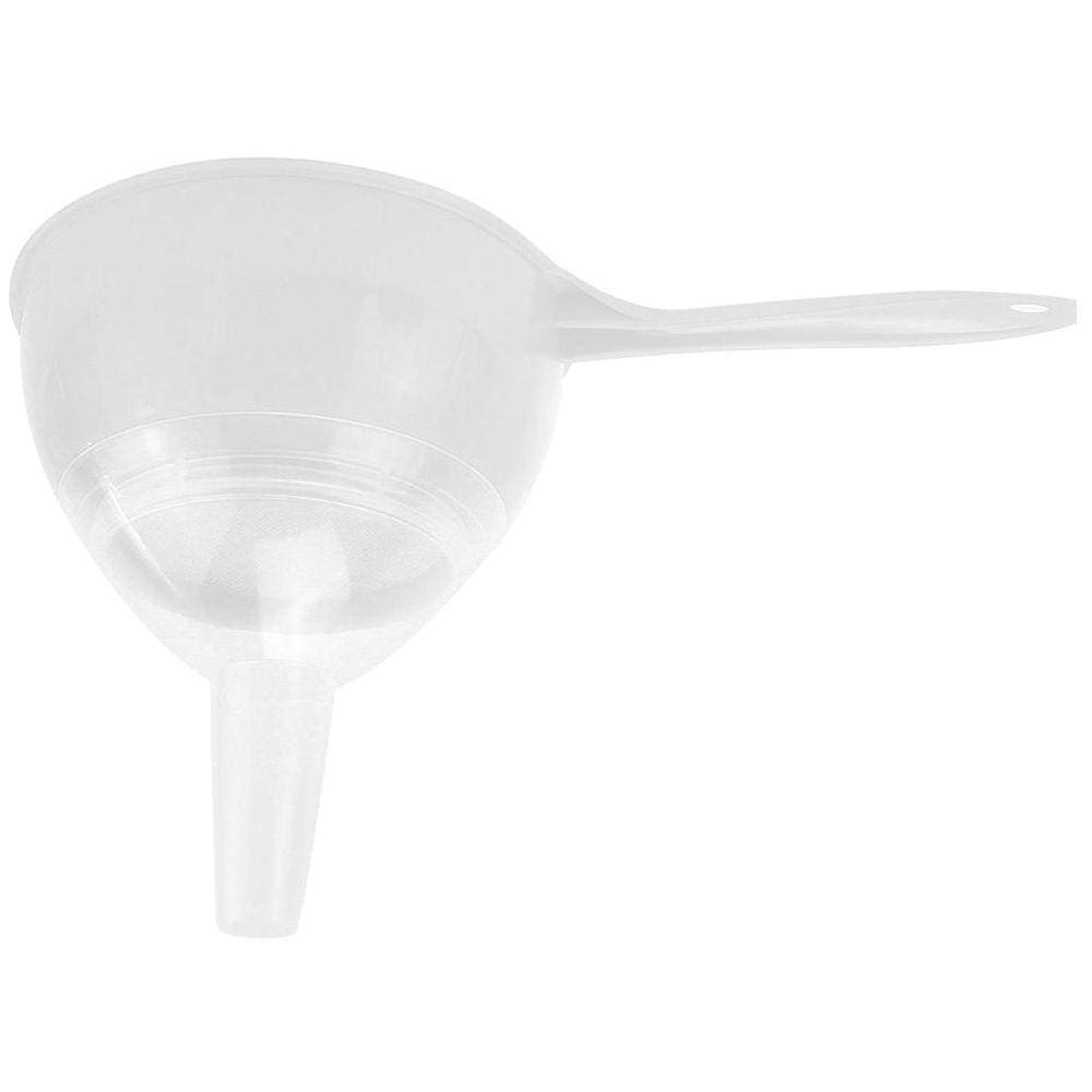 Peneira De Plástico 12Cm Com Funil Encaixável Branco