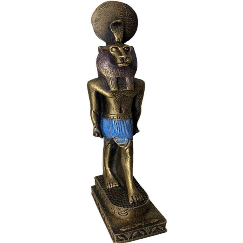 Estátua Deus Sekhmet - Decoração Em Resina Egípcia