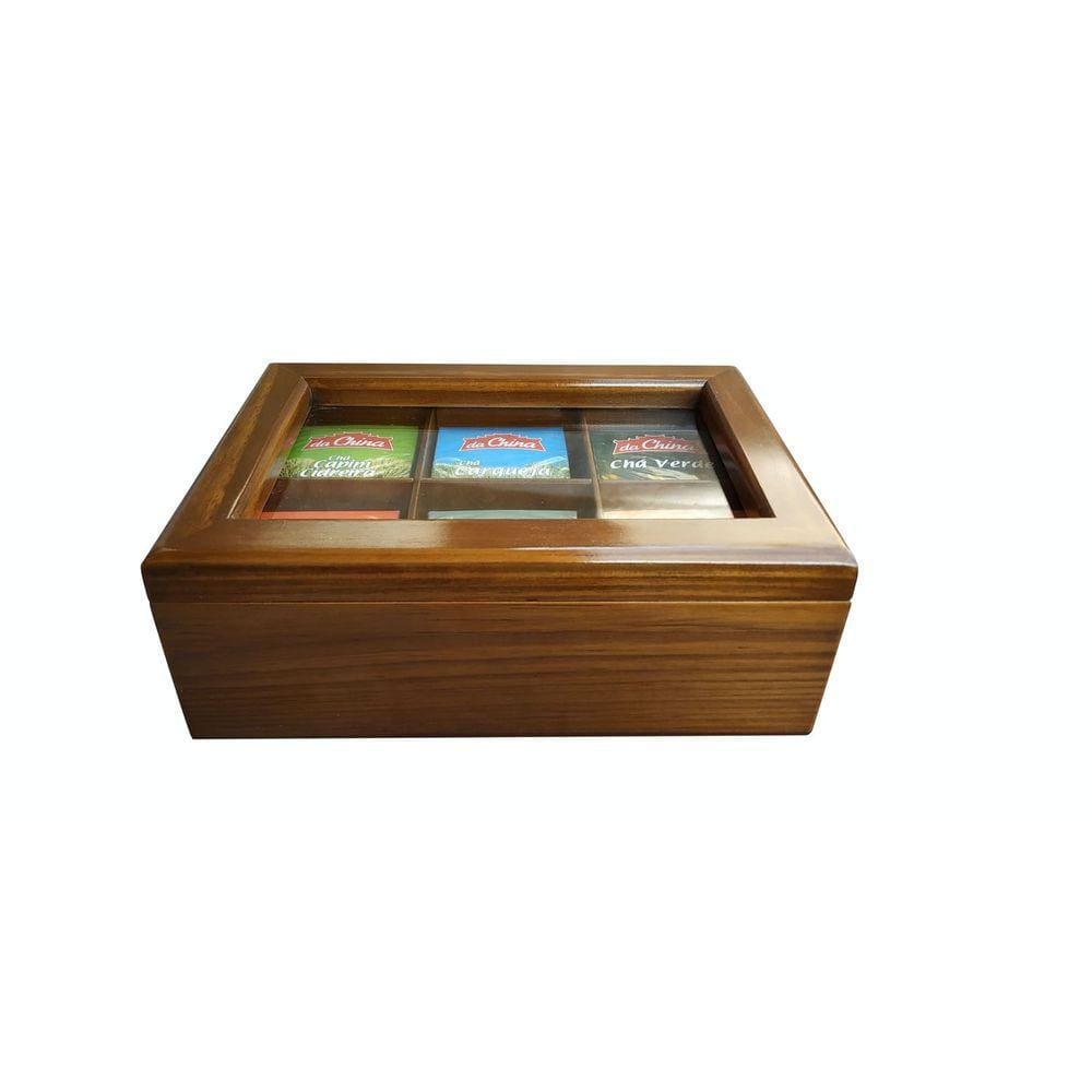 Caixa para 06 Chá MADEIRA - Padrão Imbuia