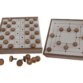 BRINQUEDO JOGO DAMA E TRILHA EM MDF 24 PEÇAS