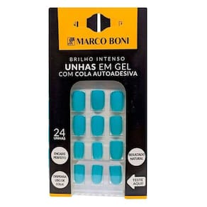 Kit Com 24 Unhas Postiça Em Gel Autoadesiva Marco Boni