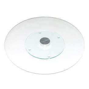 Centro De Mesa Giratório De Vidro Transparente 60Cm