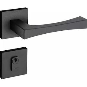 Fechadura Pado Vivaldi Roseta Quadrada Preto 55Mm - Externa
