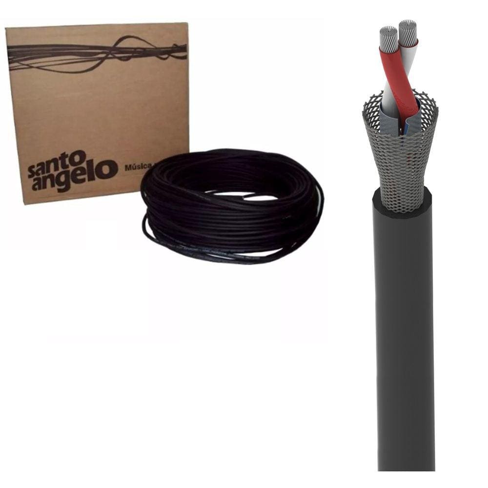 Cabo De Microfone Santo Angelo X30 Rolo 100M Balanceado
